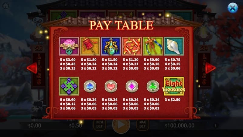Eight Treasures สล็อตแตกง่าย KA GAMING slotxo247 ฝาก ถอน