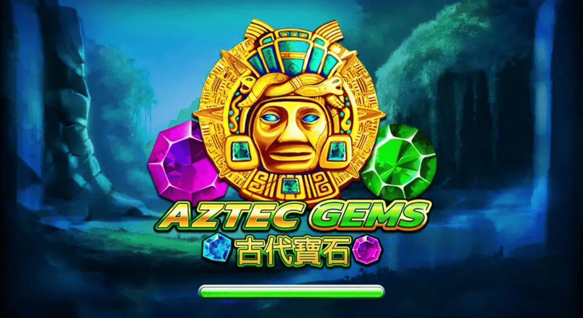 หน้ารีวิว Aztec Gems แสดงบรรยากาศธีมอารยธรรมแอซเท็ก
