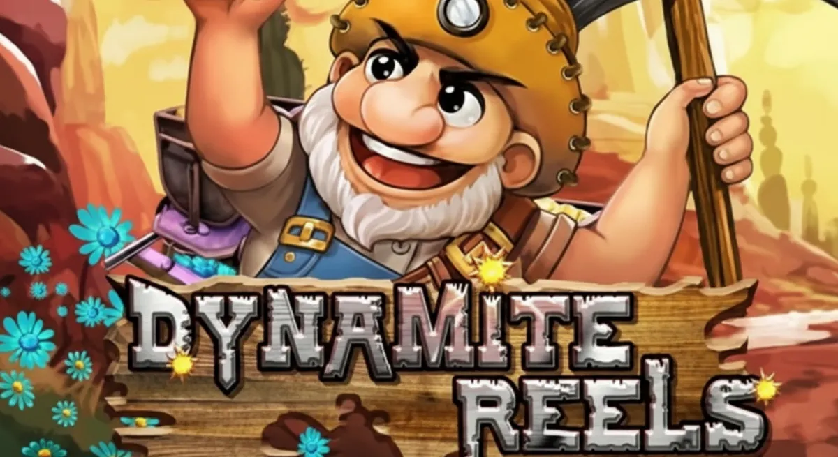 หน้ารีวิว Dynamite Reels ธีมเหมืองทองและเอฟเฟกต์ระเบิด