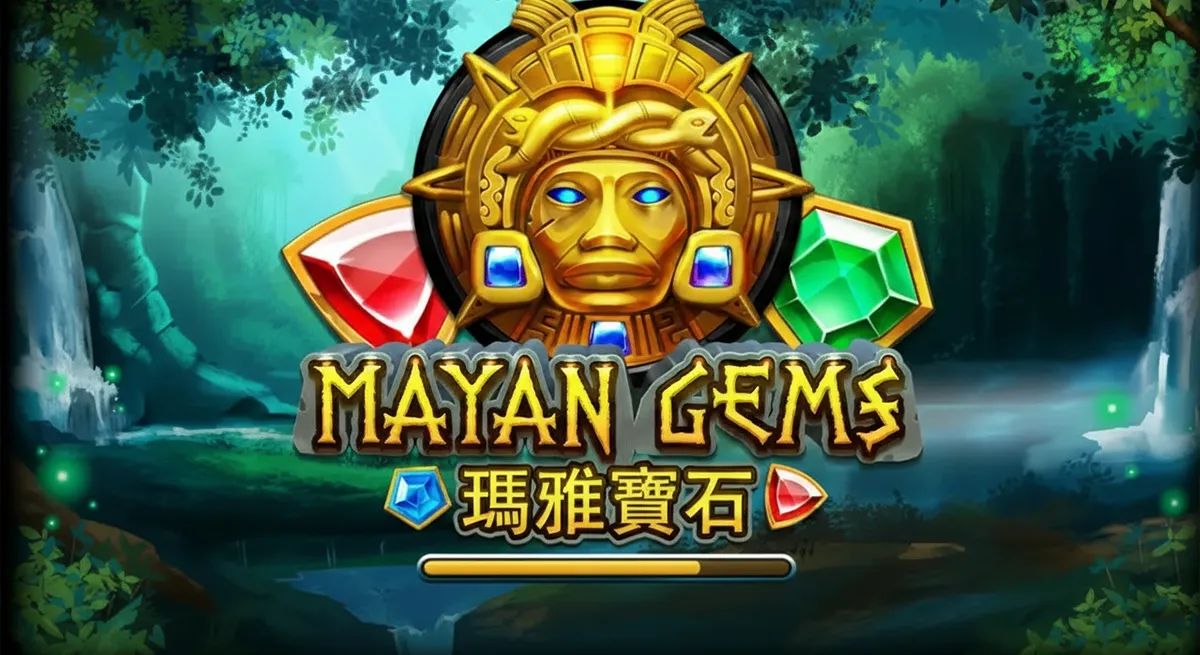 หน้ารีวิว Mayan Gems ธีมอารยธรรมมายันและโทนสีทองเขียว