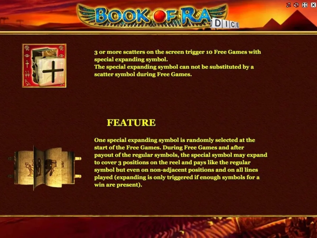 ตารางสัญลักษณ์ Book Of Ra Deluxe แสดงอัตราการจ่ายรางวัล