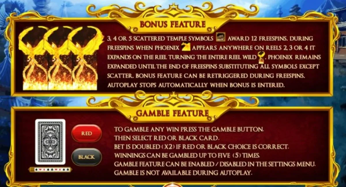 รีลเกม Phoenix 888 พร้อมสัญลักษณ์หงส์และเหรียญทอง
