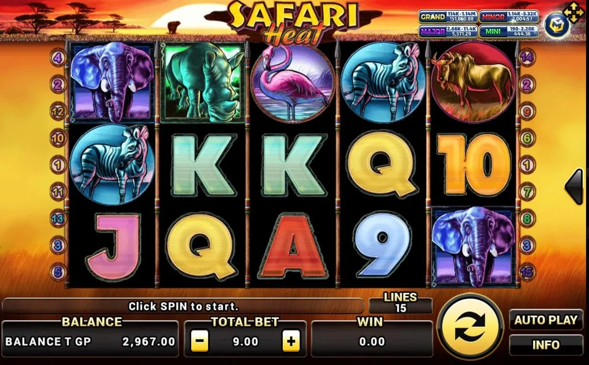 หน้ารีวิว Safari Heat ธีมซาฟารีและโทนสีธรรมชาติ