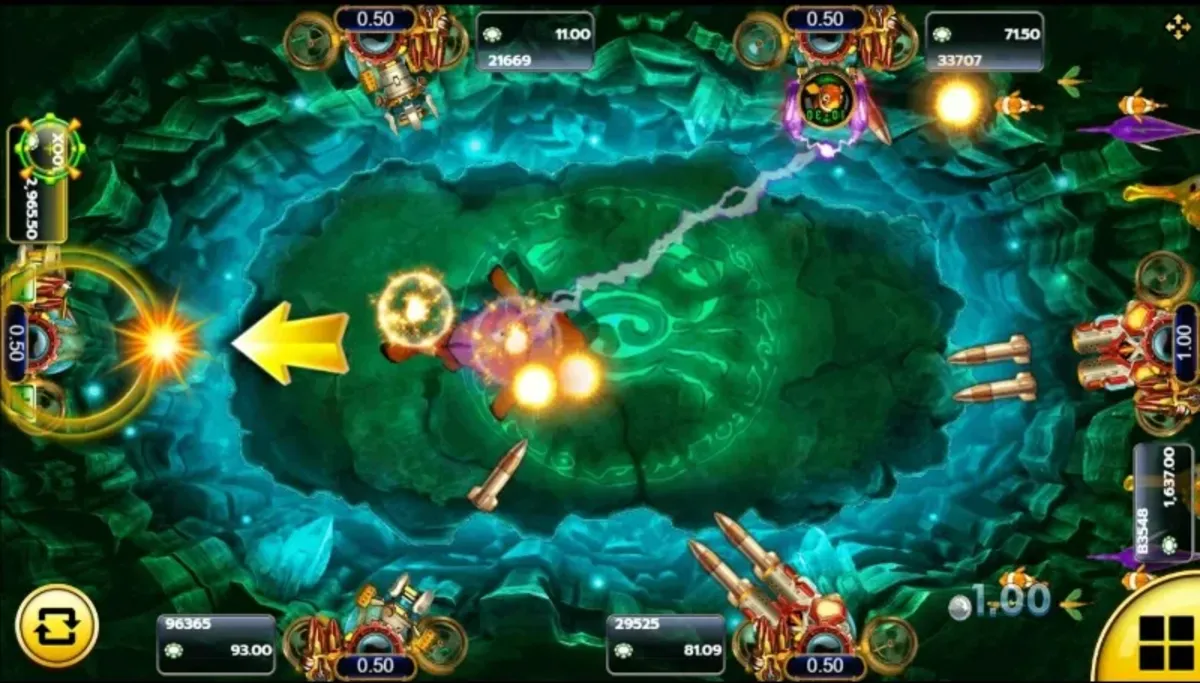 หน้าเกม Fish Hunter Monster Awaken ธีมล่าสัตว์ทะเลลึก สัตว์ประหลาดและปืนยิงปลา
