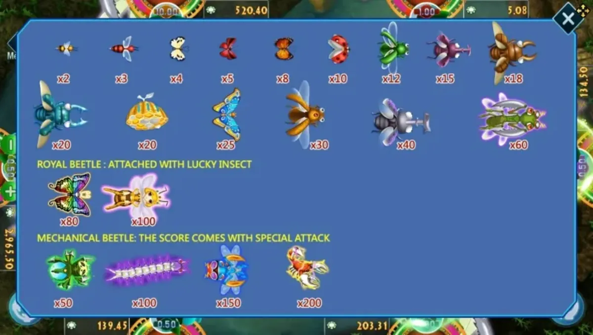 รีลเกม Insect Paradise แสดงสัญลักษณ์ผีเสื้อ เต่าทอง และแมลงต่างๆ