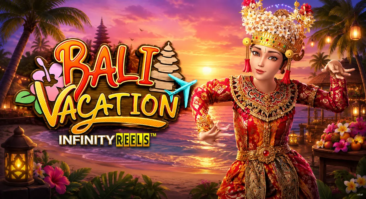 Bali Vacation Infinity Reels PGSLOT ภาพเกมสล็อตธีมท่องเที่ยวบาหลีรีลขยายพร้อมฟรีสปิน