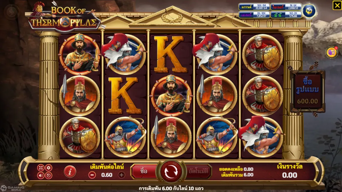 รีวิวสล็อต Book Of Thermopylae SLOTXO ฟีเจอร์โบนัส ฟรีสปิน ตัวคูณรางวัล และระบบแตกบ่อย