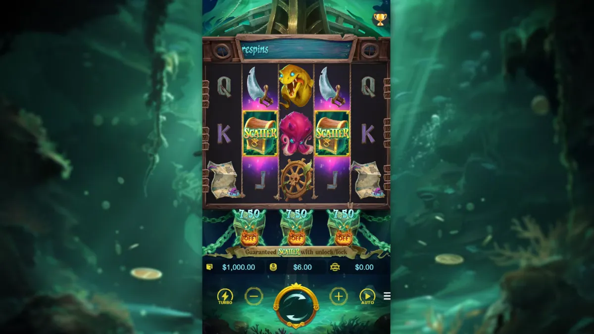 เกมสล็อต Dead Man's Riches PGSLOT ธีมโจรสลัดโบราณ ล่าขุมทรัพย์ใต้แสงจันทร์กลางทะเล