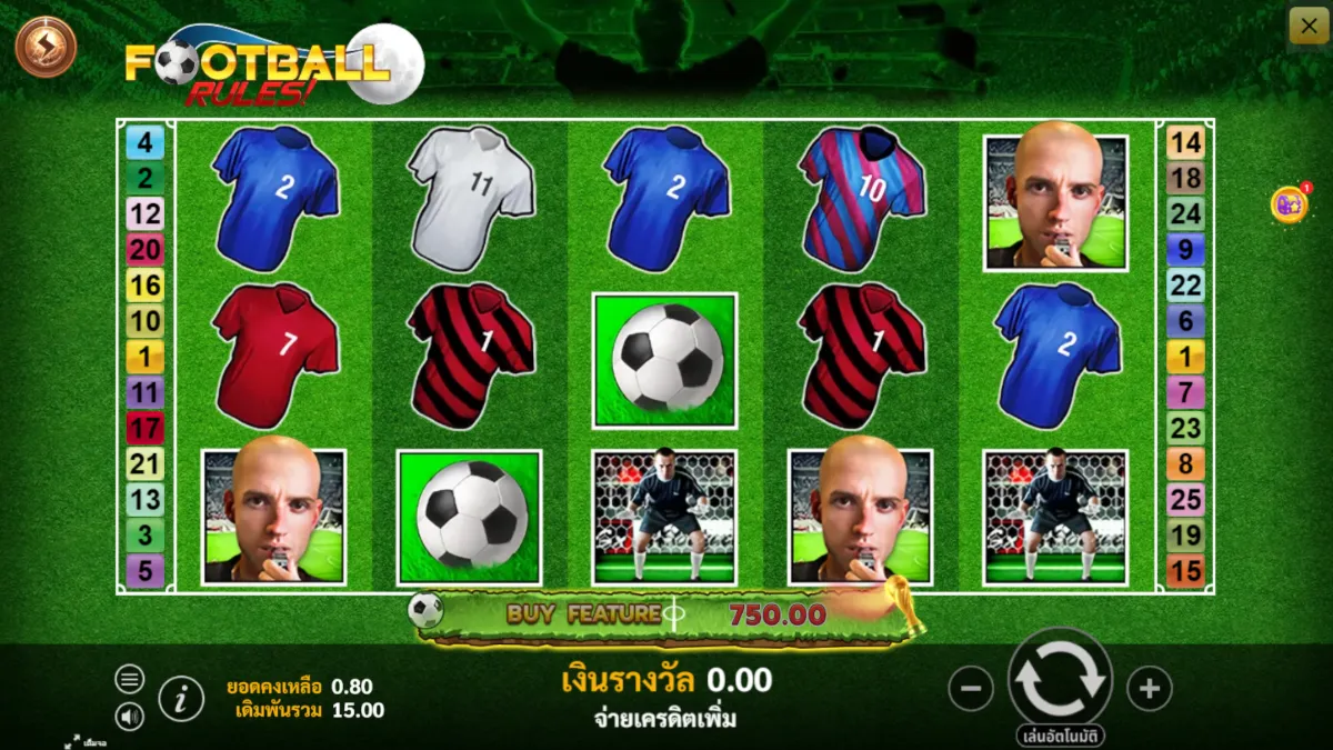 รีวิวสล็อต Football Rules SLOTXO ฟีเจอร์โบนัส ฟรีสปิน ตัวคูณรางวัล และระบบแตกบ่อย