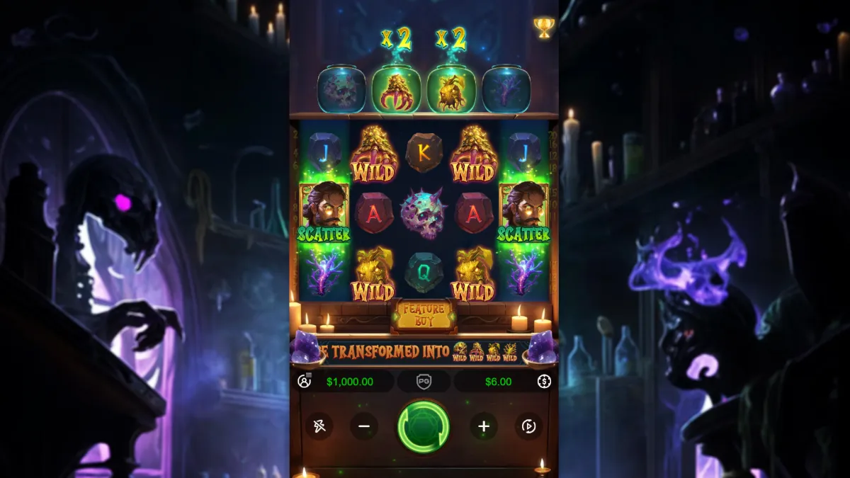 นักเล่นแร่แปรธาตุใน Forbidden Alchemy PG SLOT พร้อมห้องทดลองเวทมนตร์