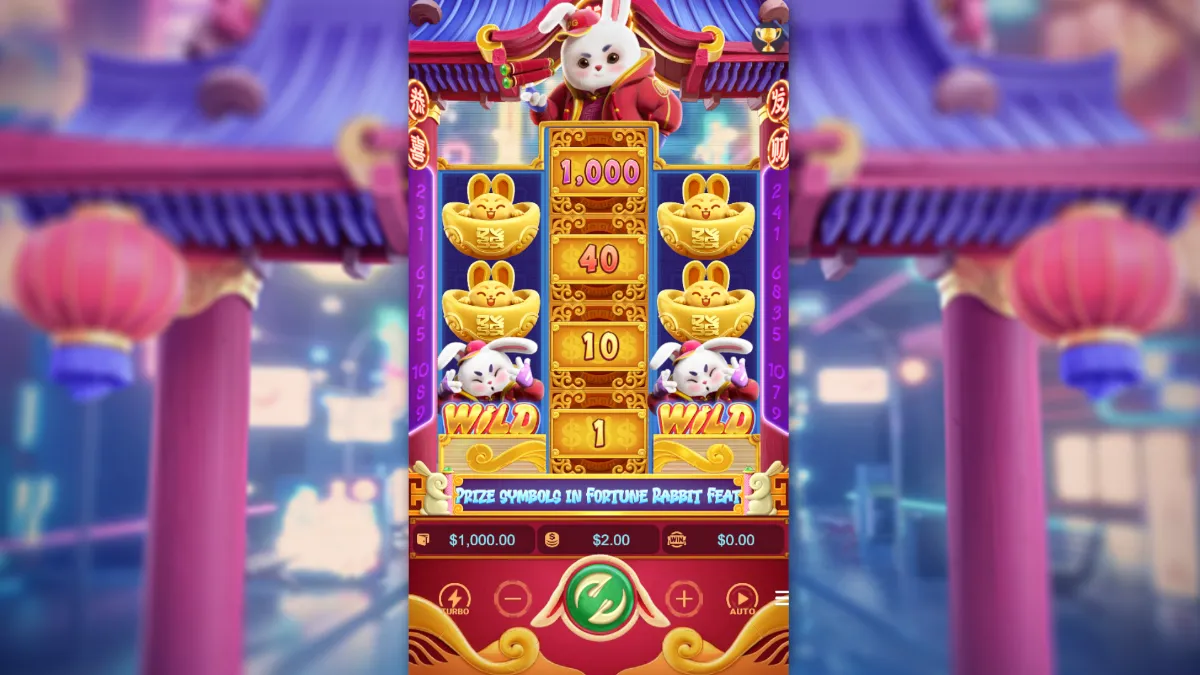 ภาพโปรโมต Fortune Rabbit พร้อมฟีเจอร์ Free Spins และสัญลักษณ์โชคลาภ