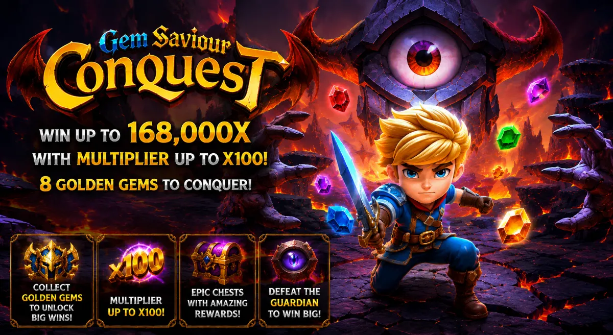 Gem Saviour Conquest PGSLOT สล็อตแฟนตาซี พร้อมระบบ Avalanche และ Free Spin