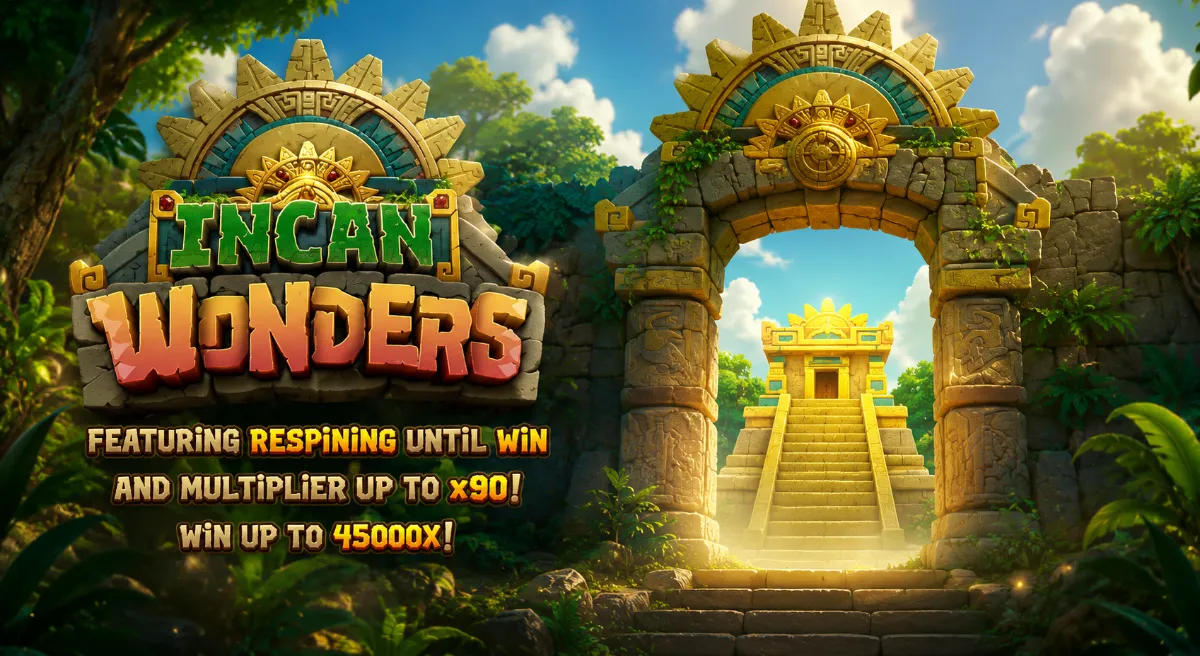 Incan Wonders PGSLOT สล็อตอินคาพร้อมรีสปินและตัวคูณ