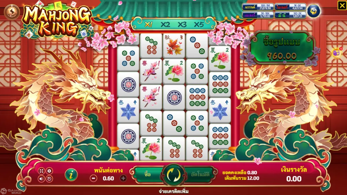 รีวิวสล็อต Mahjong King SLOTXO ฟีเจอร์โบนัส ฟรีสปิน ตัวคูณรางวัล และระบบแตกบ่อย