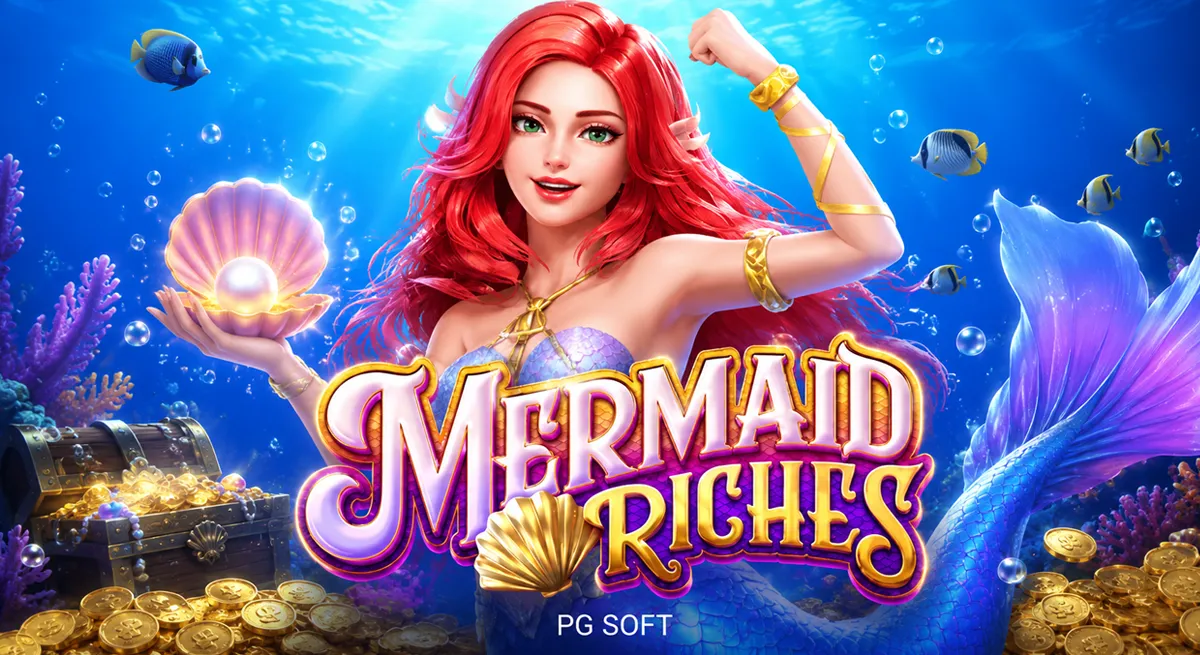 Mermaid Riches PGSLOT สล็อตนางเงือกแตกง่ายโบนัสฟรีสปิน