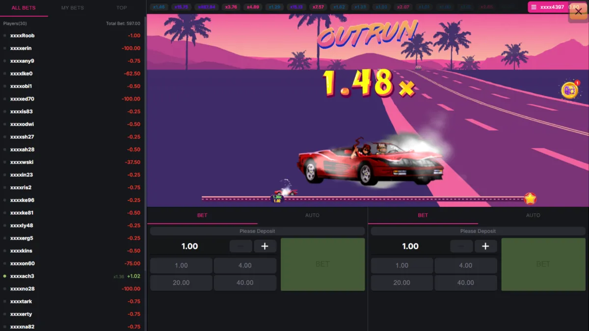 วิธีเล่นสล็อต Out Run จาก SLOTXO ทดลองเล่นฟรี ดูอัตราการจ่ายและโอกาสชนะก่อนเดิมพัน
