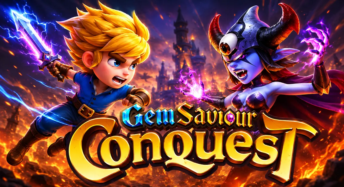 PG SLOT Gem Saviour ภาพหน้าปกนักรบอัญมณีแฟนตาซี