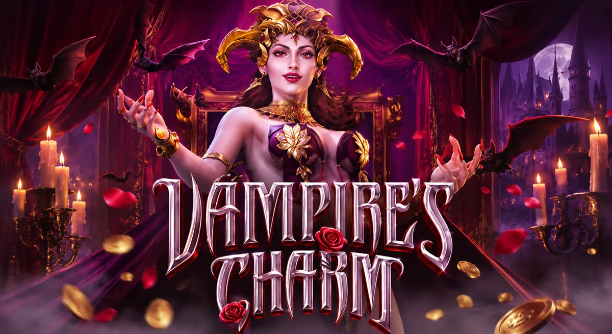 Vampire’s Charm PGSLOT สล็อตแวมไพร์แตกง่าย โบนัสฟรีสปินสุดมัน