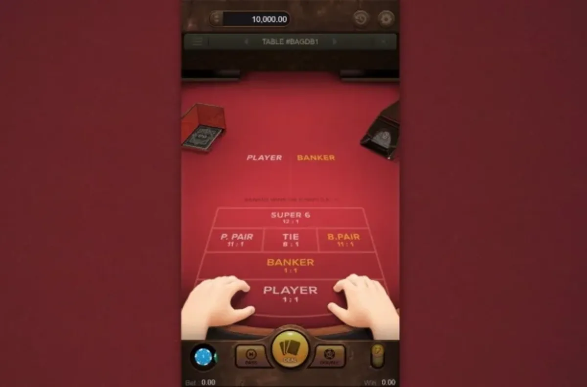 โต๊ะบาคาร่าในเกม Baccarat Deluxe PG SLOT