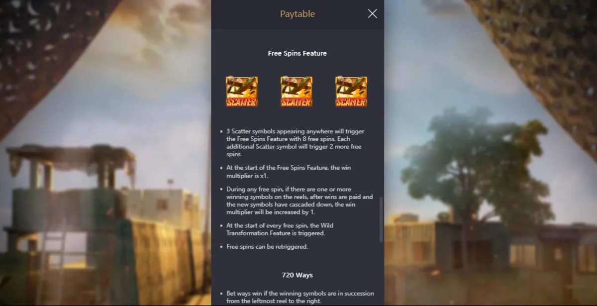 ฟีเจอร์โบนัส Battleground Royale พร้อมอาวุธแฟนตาซี