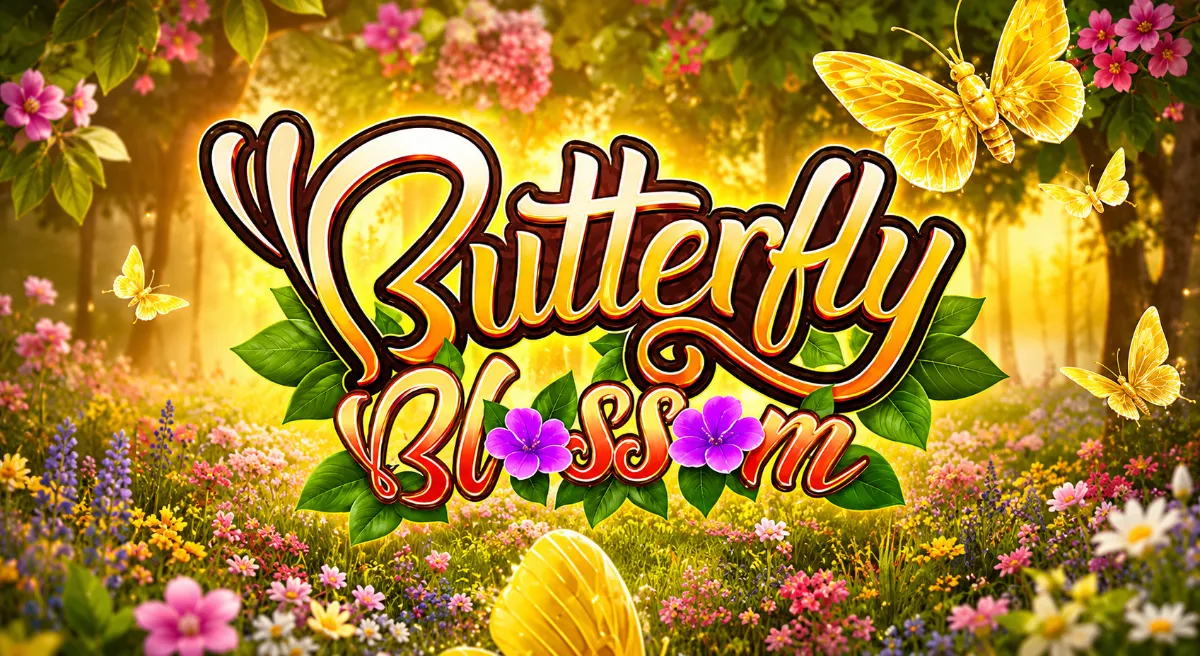 Butterfly Blossom PG SLOT ภาพหน้าปกผีเสื้อกลางสวนดอกไม้