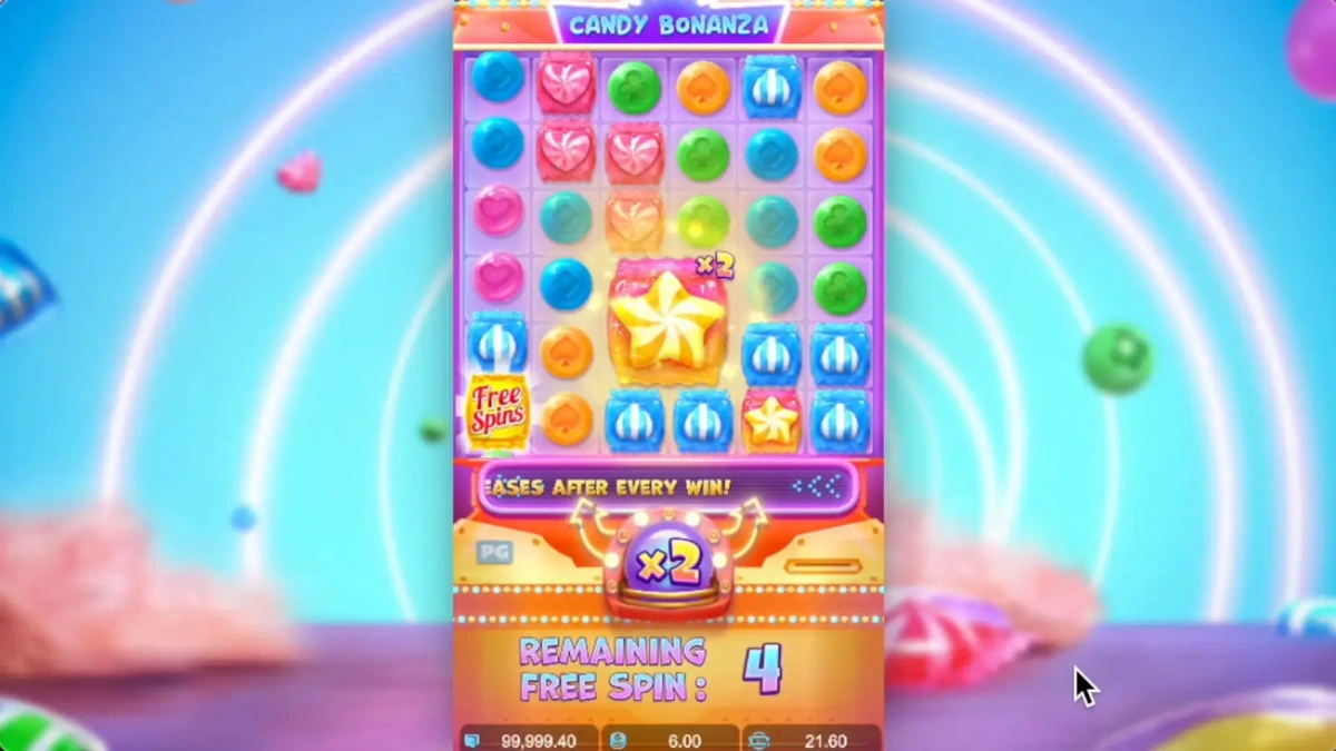 Candy Bonanza PGSLOT สล็อต PG กราฟิกสีสันสดใส