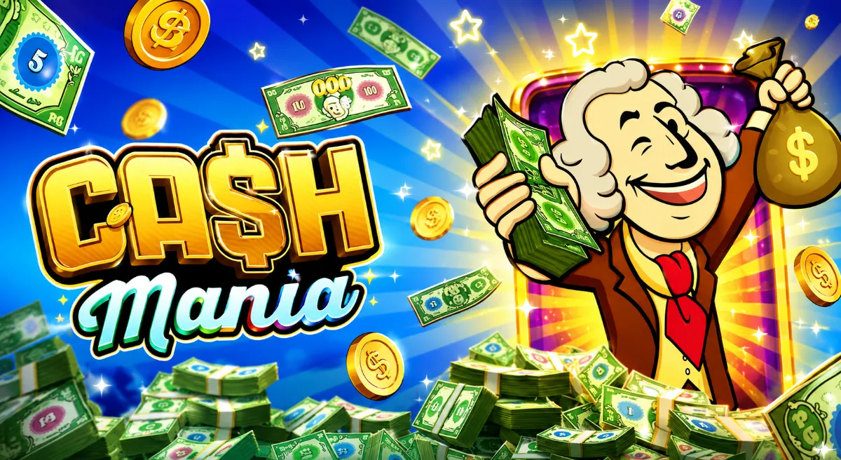 Cash Mania PG SLOT ภาพหน้าปกเงินสดและทองคำจำนวนมาก
