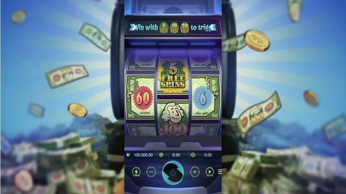 วงล้อเกมสล็อต Cash Mania ธีมรางวัลเงินสด