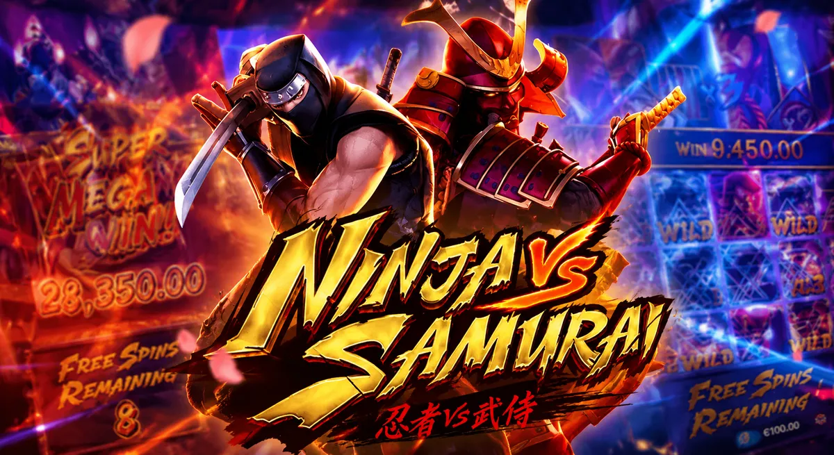 Ninja vs Samurai PG SLOT สล็อตนินจาปะทะซามูไรธีมญี่ปุ่น