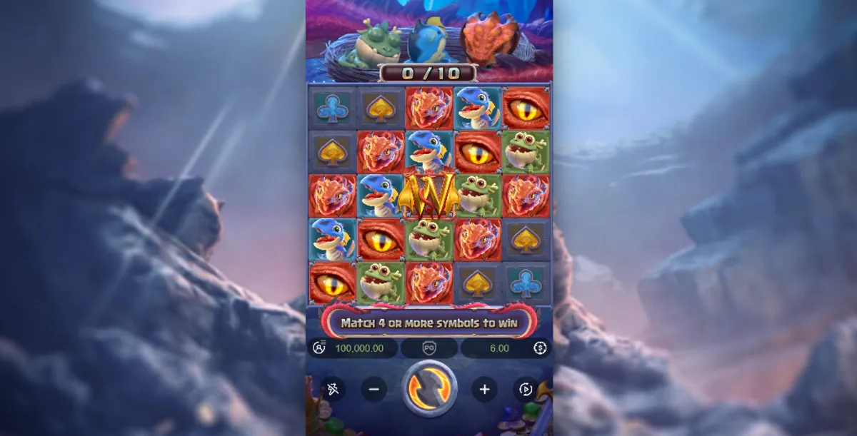 วงล้อเกมสล็อต Dragon Hatch 2 ธีมมังกรแฟนตาซี