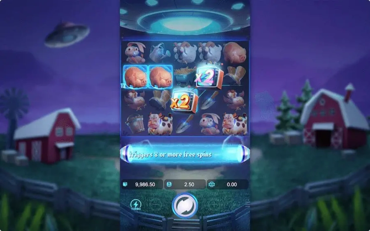 Farm Invaders PGSLOT สล็อตฟาร์มเอเลี่ยนแตกง่ายโบนัสใหญ่