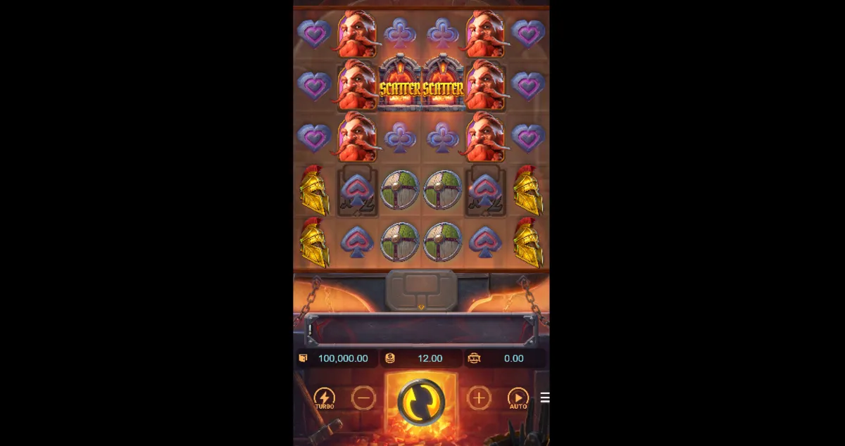 รีวิวหน้าเกม Forge of Wealth สล็อตตีเหล็กแตกง่ายจาก PG SLOT