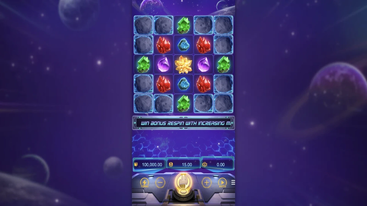 รีวิว Galactic Gems PGSLOT สล็อตเพชรอวกาศโบนัสแตกบ่อย