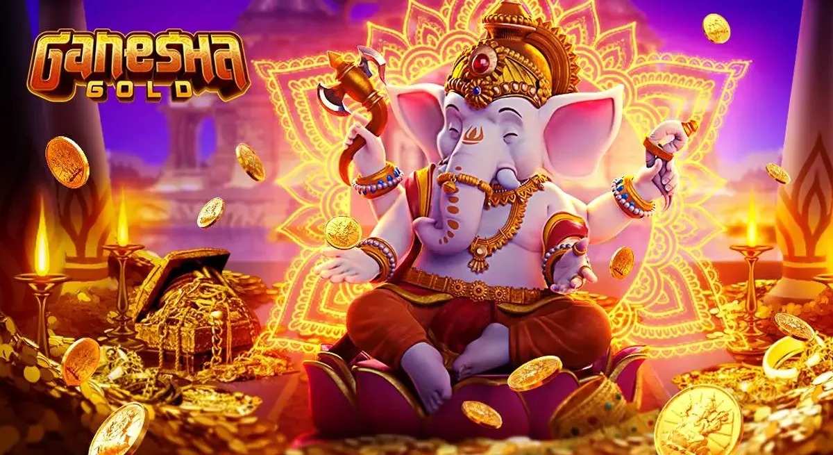 Ganesha Gold PGSLOT เทพพิฆเนศสีทองและอัญมณีศักดิ์สิทธิ์