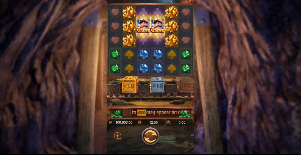 วงล้อเกมสล็อต Gemstones Gold ธีมสมบัติทองคำ