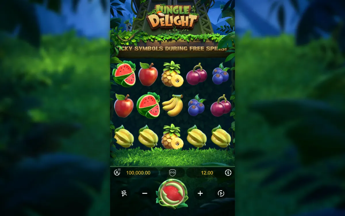 รีวิวหน้าเกม Jungle Delight สล็อตธีมผลไม้และสัตว์ป่าจาก PG SLOT