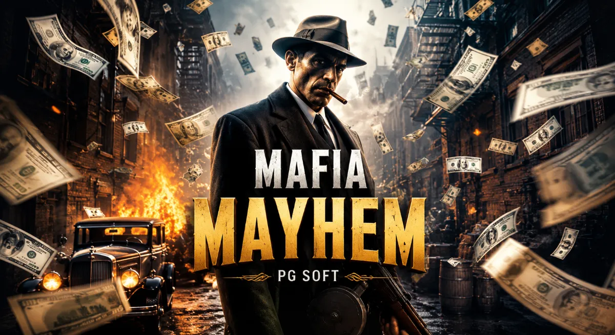 Mafia Mayhem PG SLOT สล็อตมาเฟียแตกง่ายธีมเจ้าพ่อจาก PG Soft