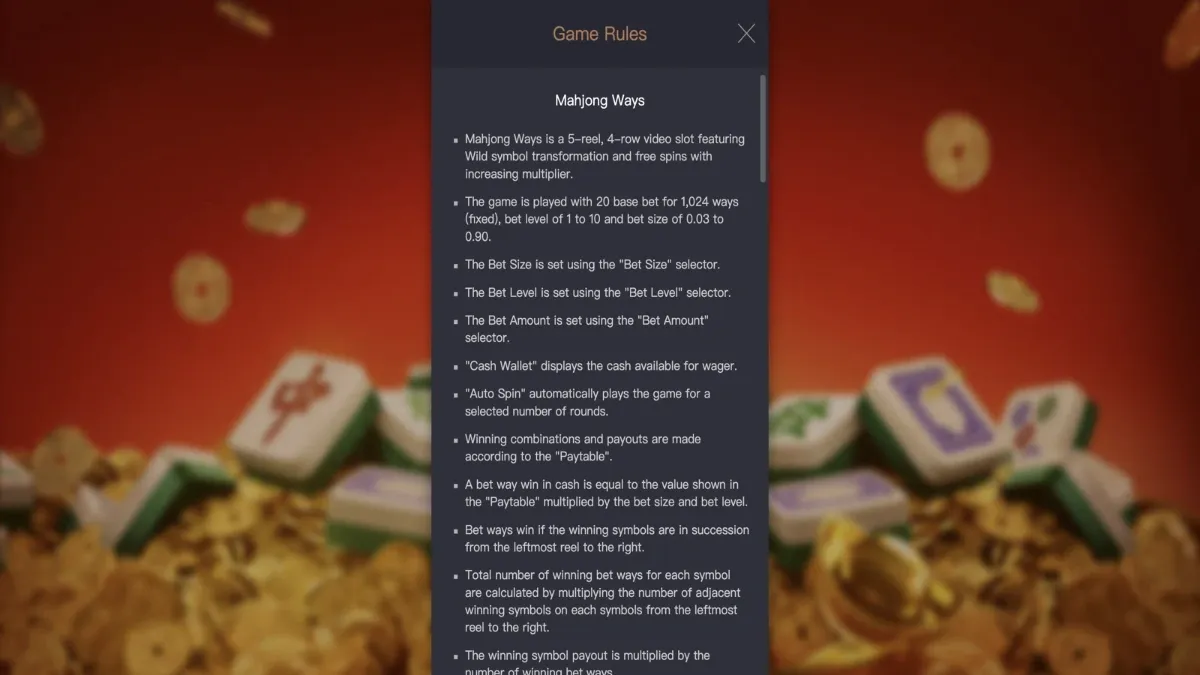 Mahjong Ways PG SLOT เอฟเฟกต์ชนะต่อเนื่อง