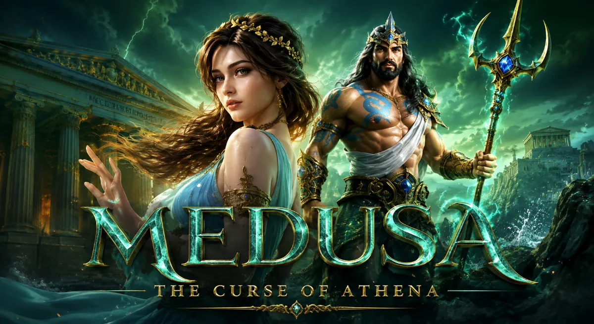 Medusa PG SLOT ภาพหน้าปกเทพีเมดูซ่าพร้อมงูเวทมนตร์