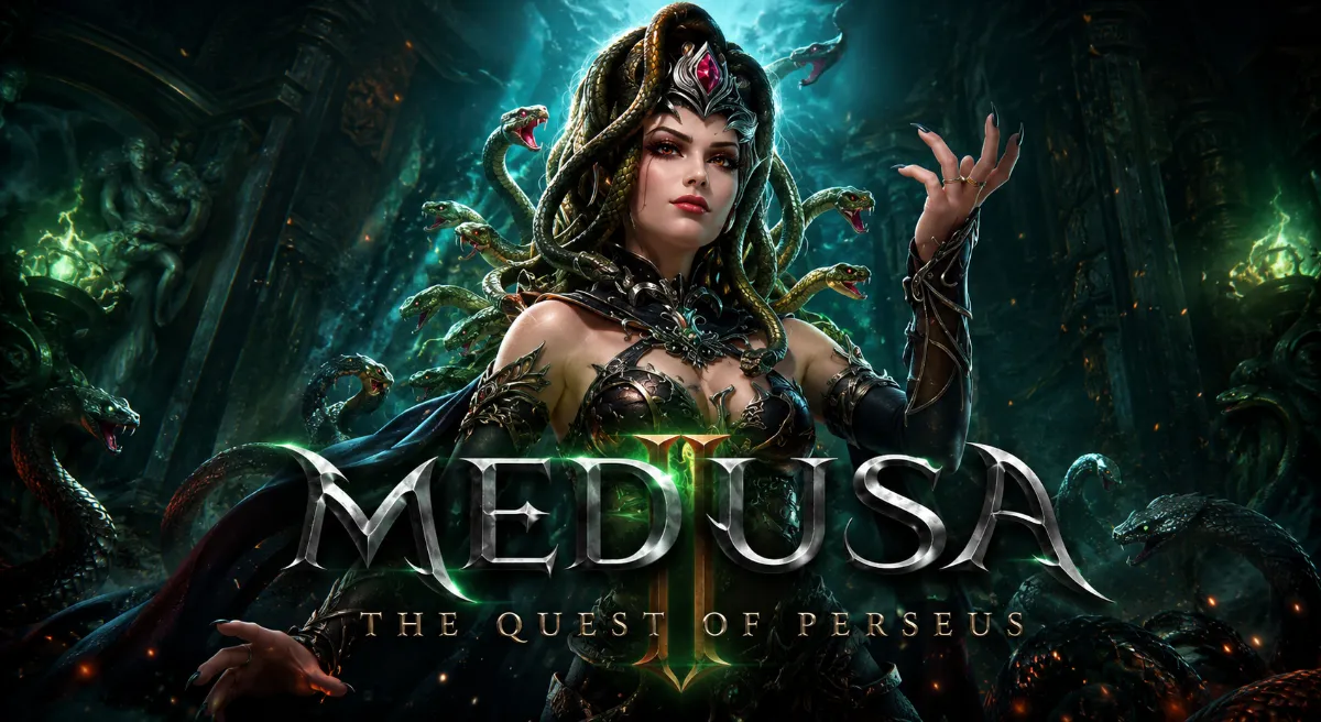 Medusa II PG SLOT ภาพหน้าปกเมดูซ่าสไตล์เทพกรีก