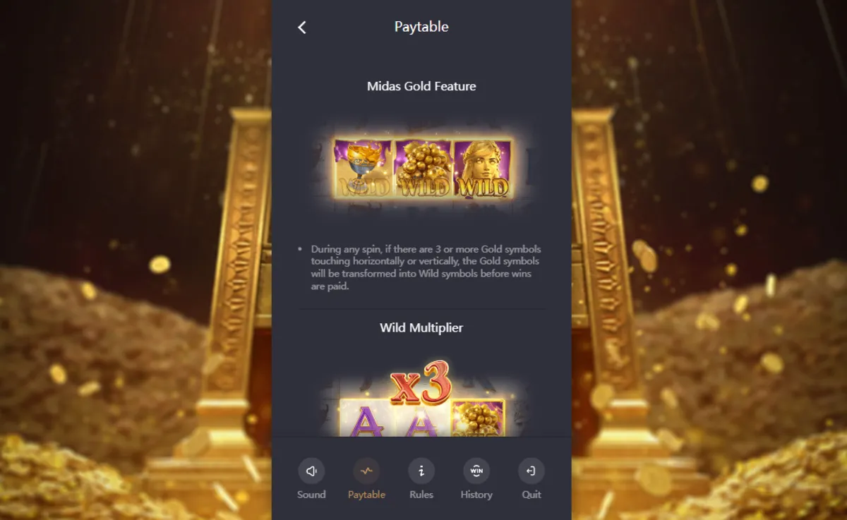 Midas Fortune PG SLOT ฟีเจอร์ฟรีสปินพร้อมพลังทองคำมิดาส