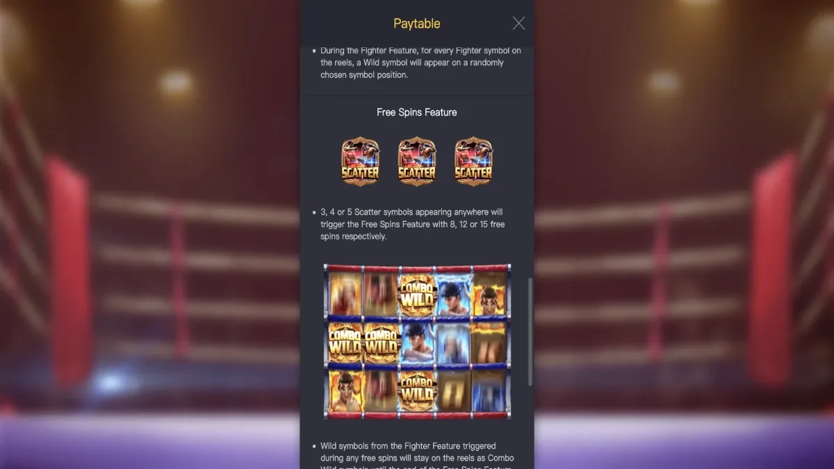 Muay Thai Champion PG SLOT สัญลักษณ์ถุงมือมวยไทย