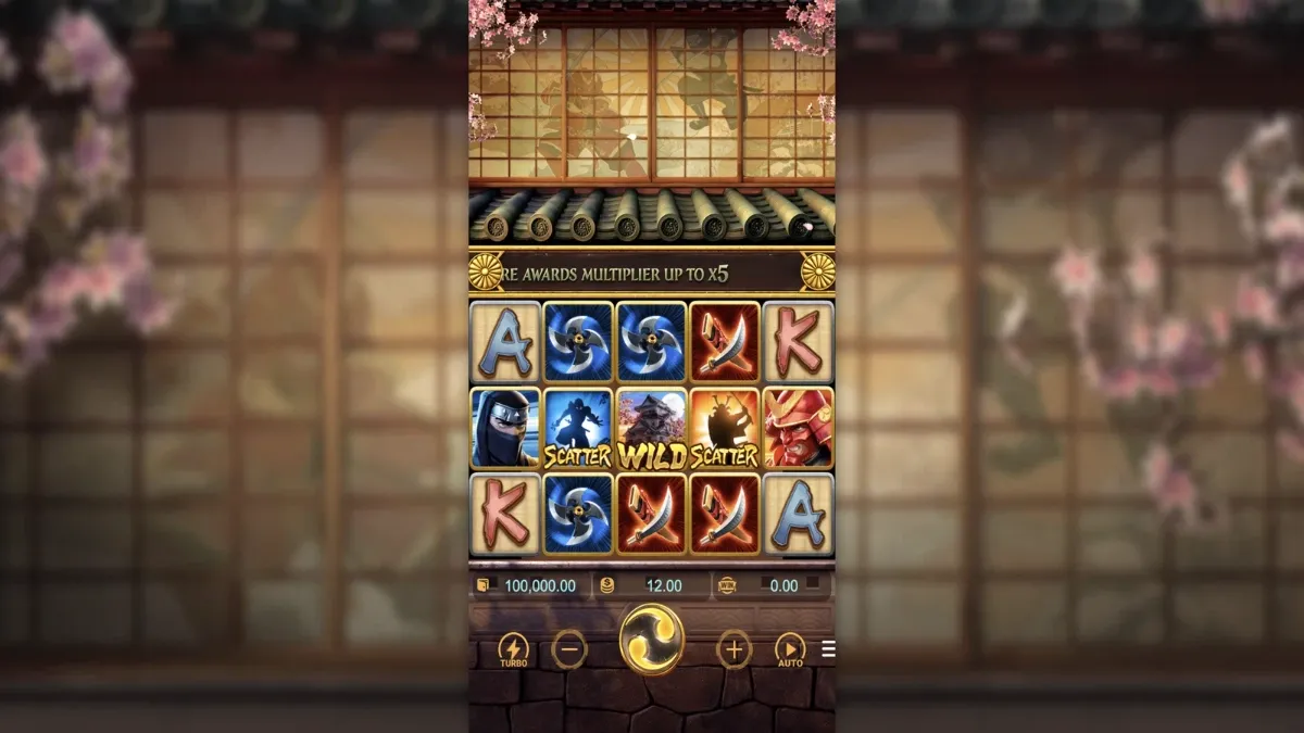 Ninja vs Samurai PG SLOT ฉากต่อสู้นินจากับซามูไร