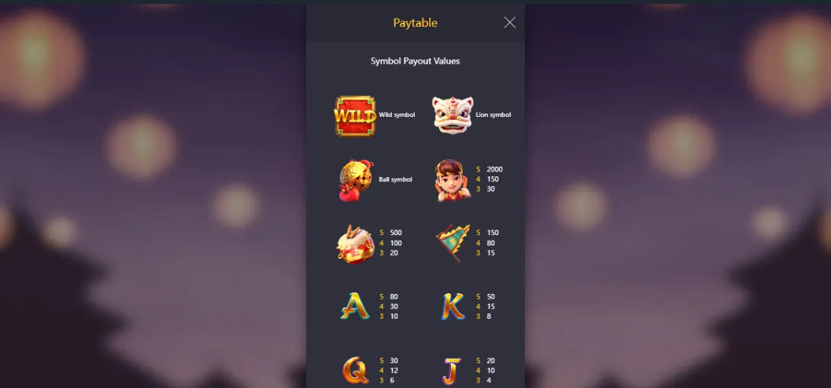 Prosperity Lion เกมสล็อตออนไลน์พร้อมทองคำจีน