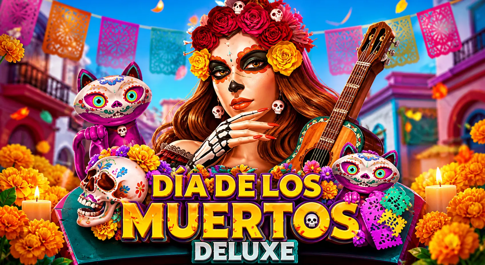 รีวิวสล็อต SLOTXO เกม Dia De Los Muertos Deluxe ทดลองเล่นฟรี ธีมเทศกาลเม็กซิโก โบนัสแตกง่าย พร้อมสูตรและเทคนิค