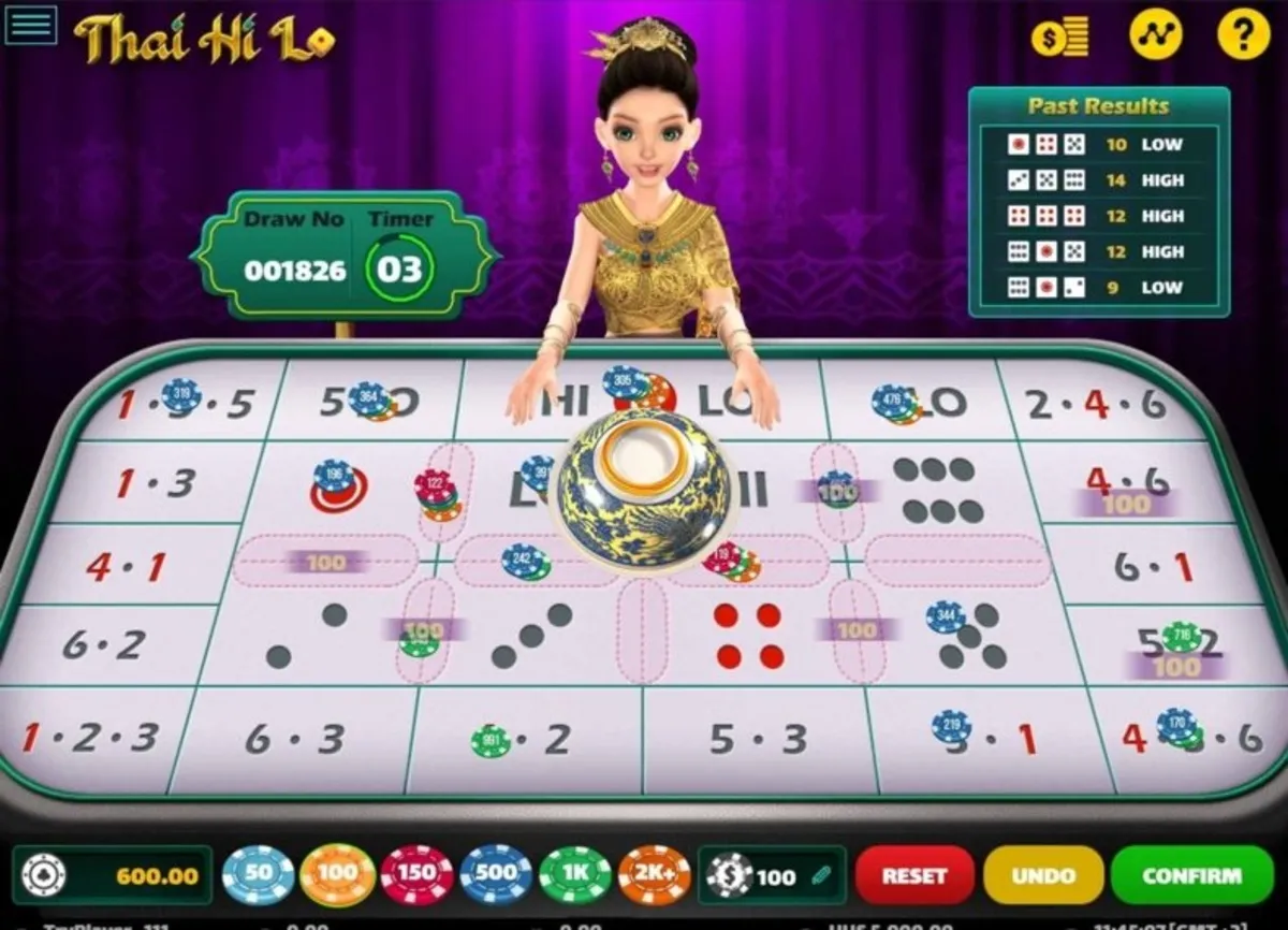 เกม Thai Hilo SLOTXO ภาพภายในเกม กราฟิกการเล่นจริง ลูกเต๋าและระบบทายสูงต่ำ