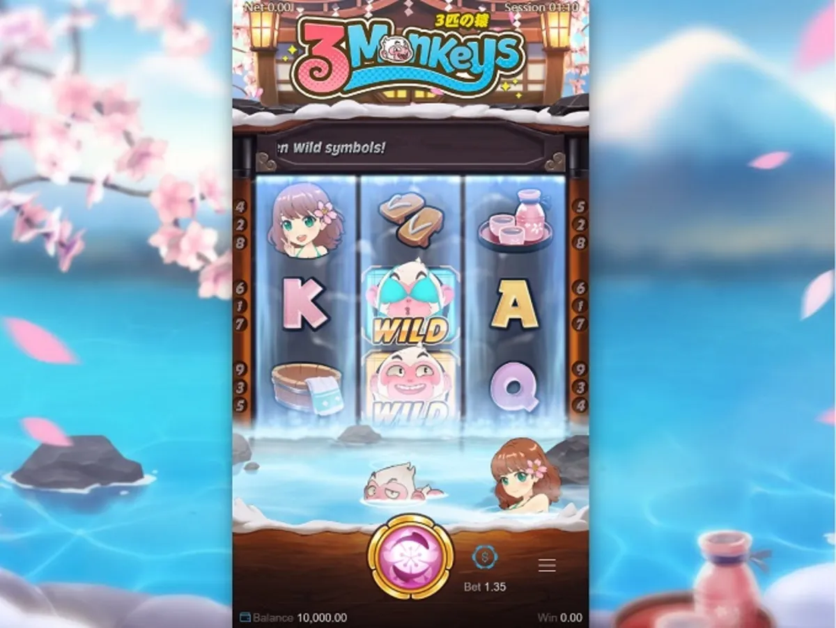 Three Monkeys เกมสล็อต PGSLOT ธีมลิงนำโชคสไตล์เอเชีย
