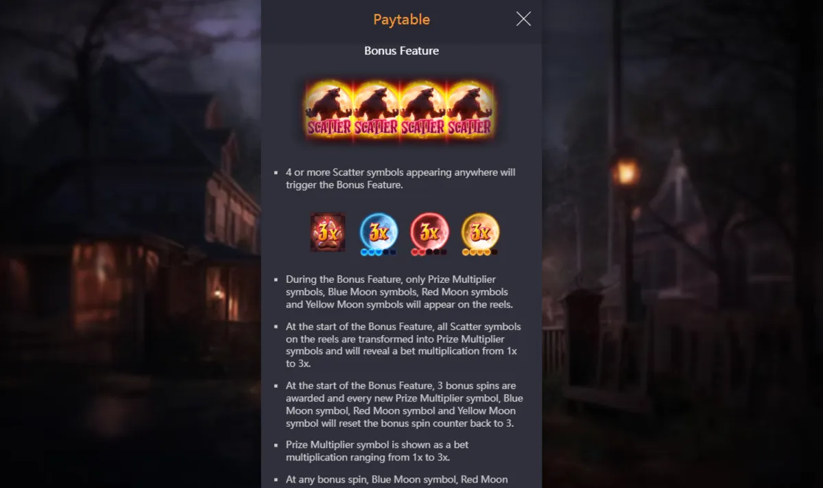 Werewolf’s Hunt PG SLOT ฟีเจอร์ฟรีสปินพร้อมพระจันทร์เต็มดวง