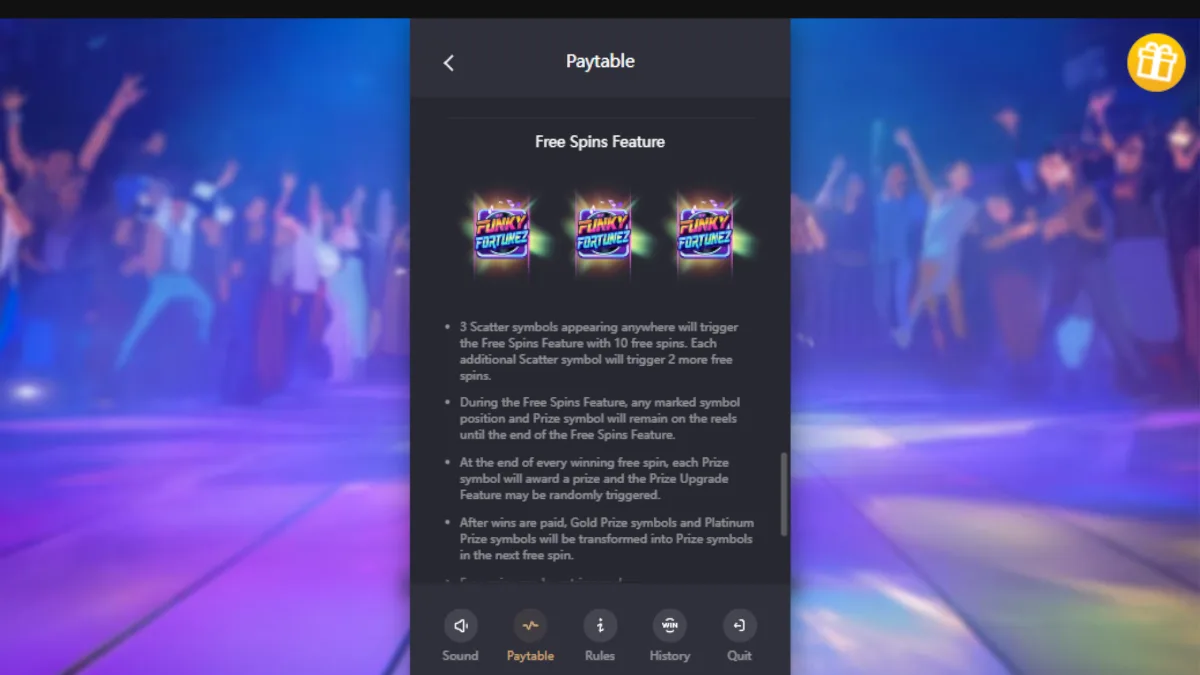 Funky Fortunez pg slot free spin