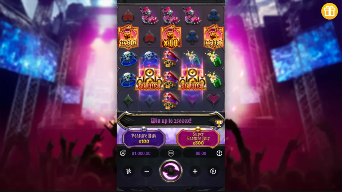 ไอคอนเกม Inferno Mayhem PGSLOT แสดงเปลวไฟ ปีศาจ และสัญลักษณ์พลังแห่งไฟ